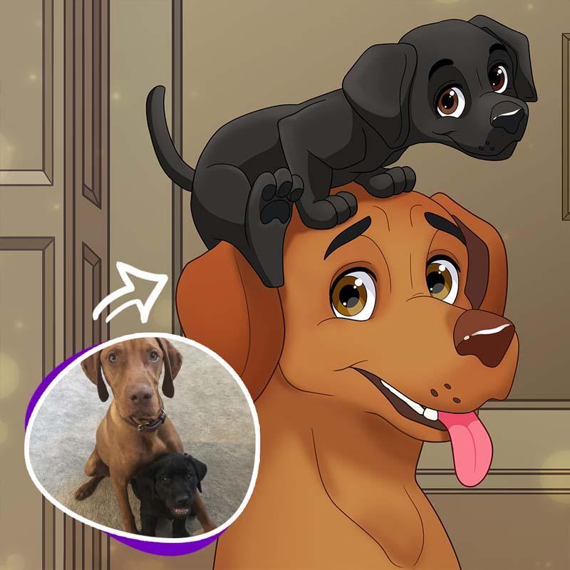 Pettoonies™ Original Pet Art (11-15 Pets)