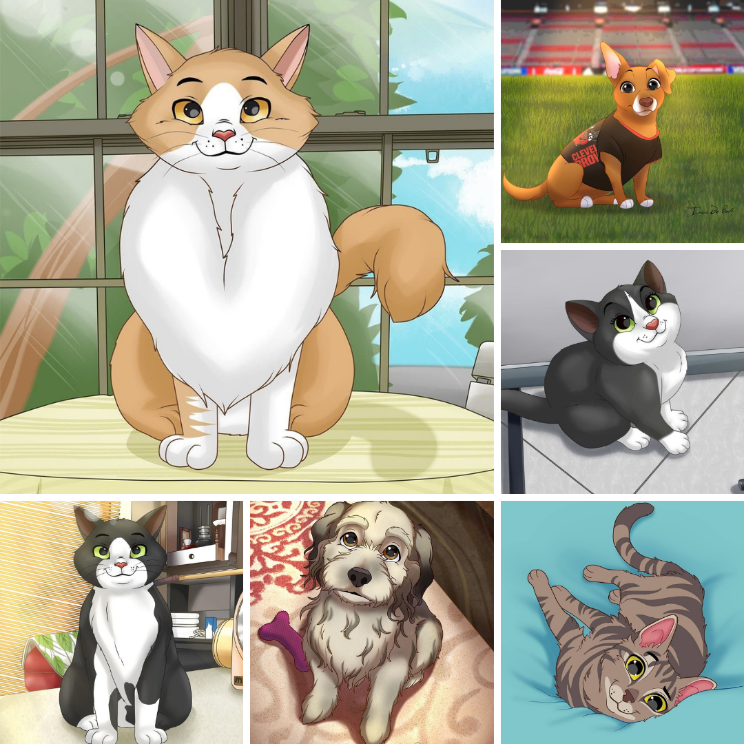 Pettoonies™ Original Pet Art (11-15 Pets)