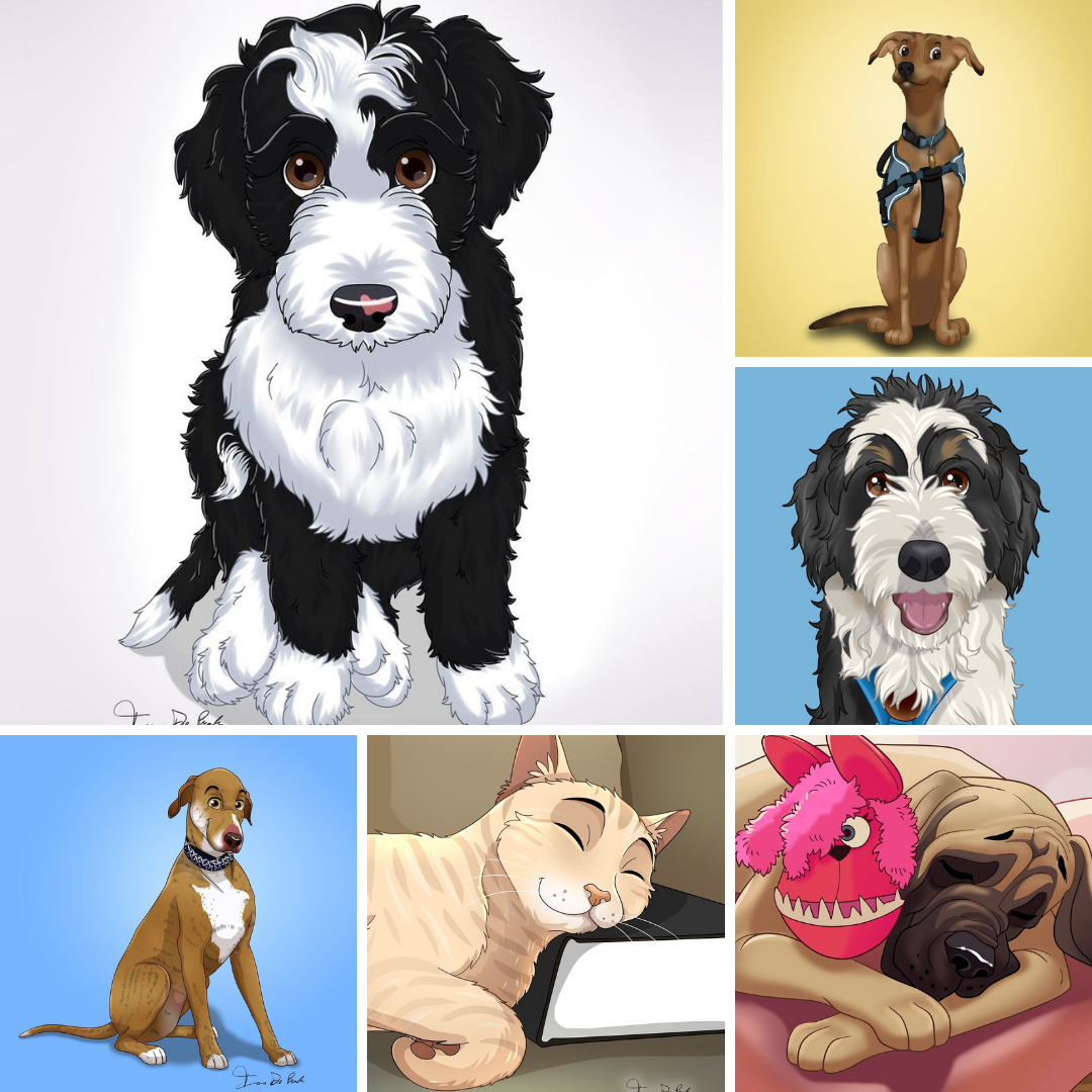 Pettoonies™ Original Pet Art (11-15 Pets)