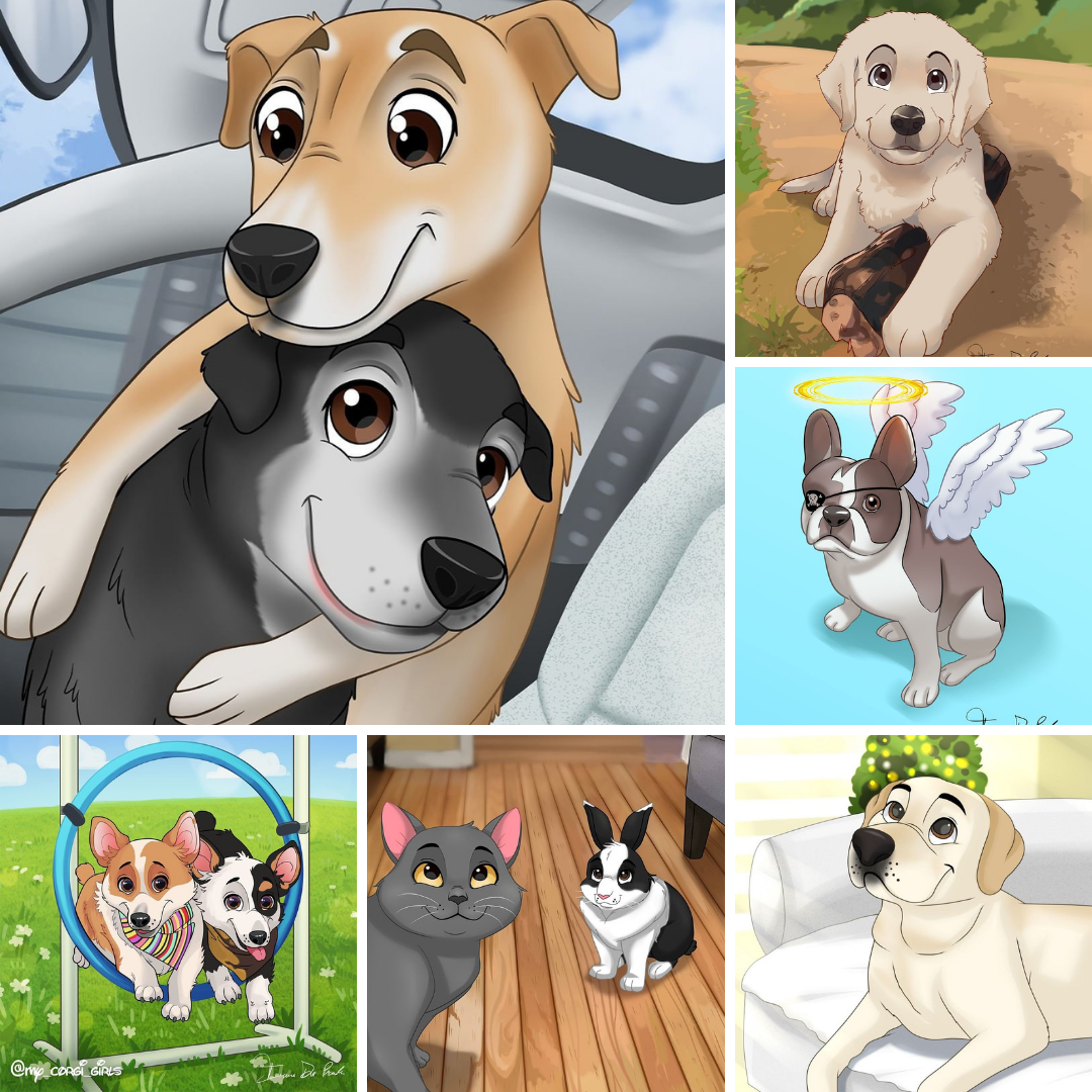 Pettoonies™ Original Pet Art (11-15 Pets)