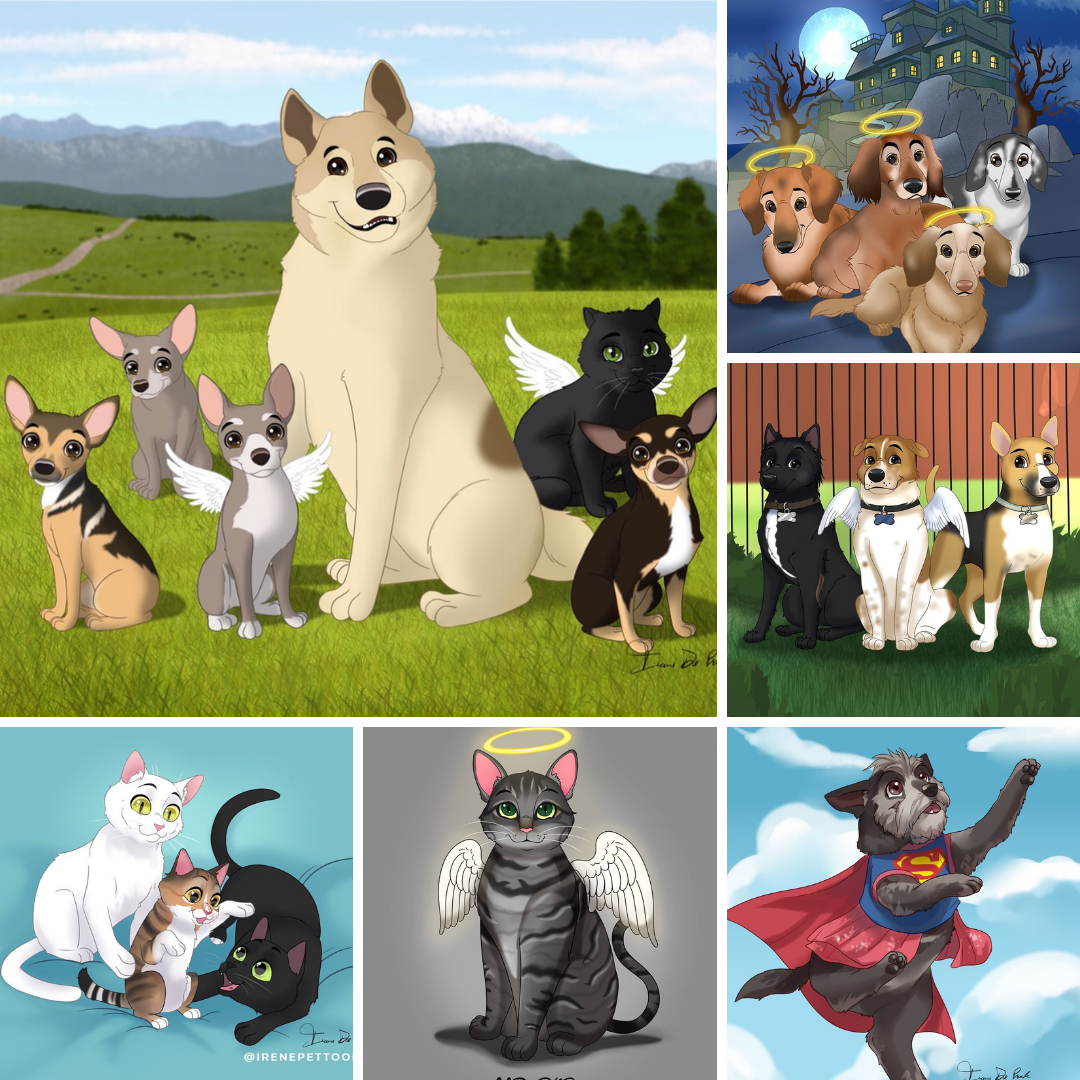 Pettoonies™ Original Pet Art (11-15 Pets)