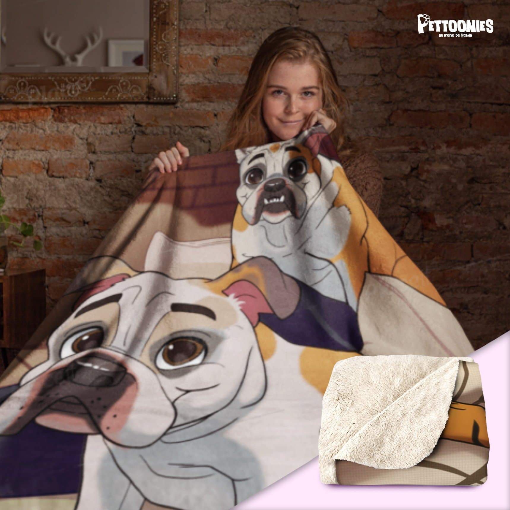 Sherpa fleece clearance dog blanket