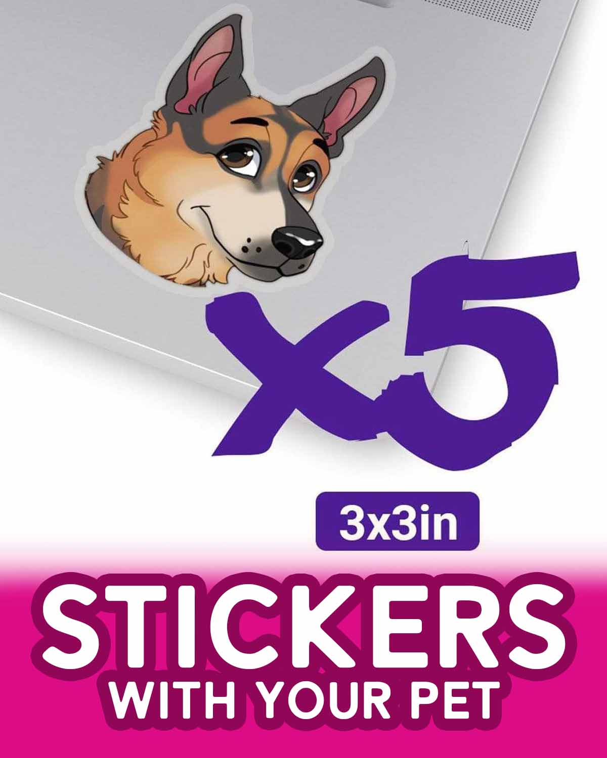 x5 Pettoonies Stickers (3x3 in)